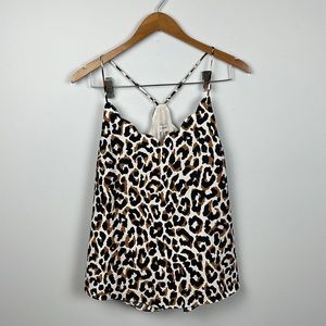 NWT J Crew Scalloped Leopard Print Flowy Tank Top